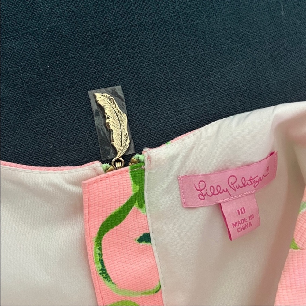 Lilly Pulitzer Pink One-Shoulder Tropical Print Dress - Picture 3 of 7